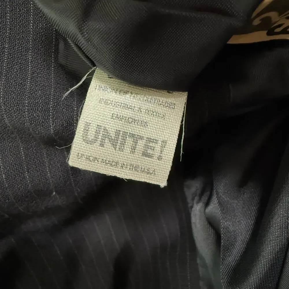 Hart Schaffner&Marx Men's Wool Pinstriped 2Piece Suit Set Size 44R PantsWaist 38